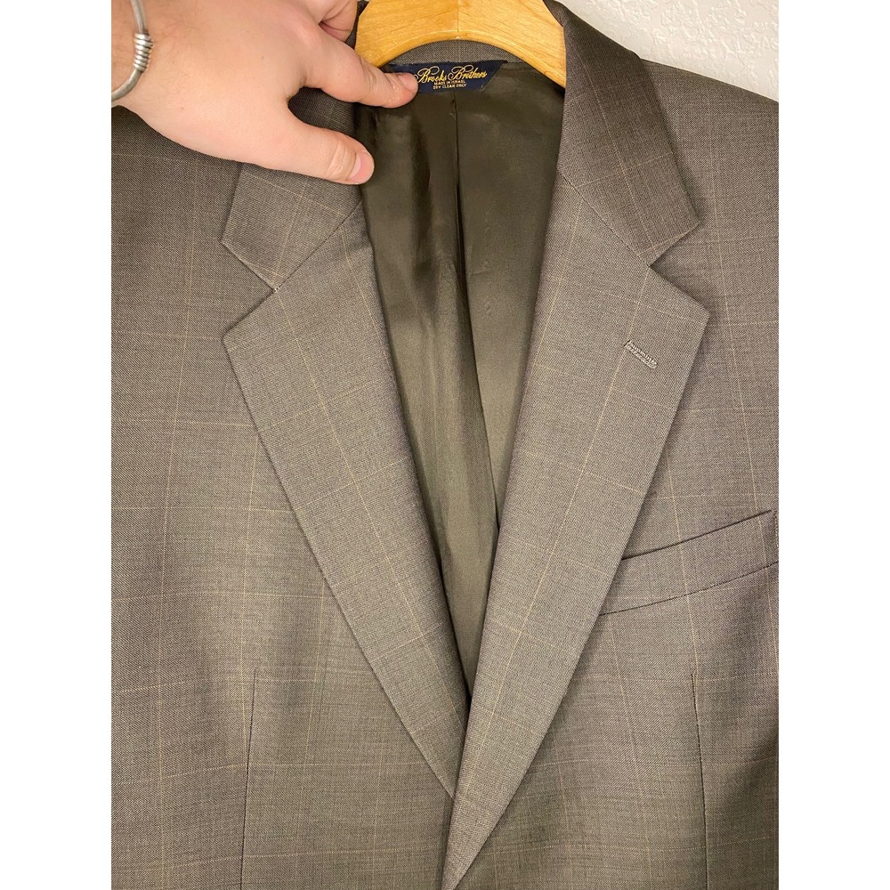 Brooks Brothers Plaid Wool Blazer Sport Coat Two Button 42R - Picture 2 of 6